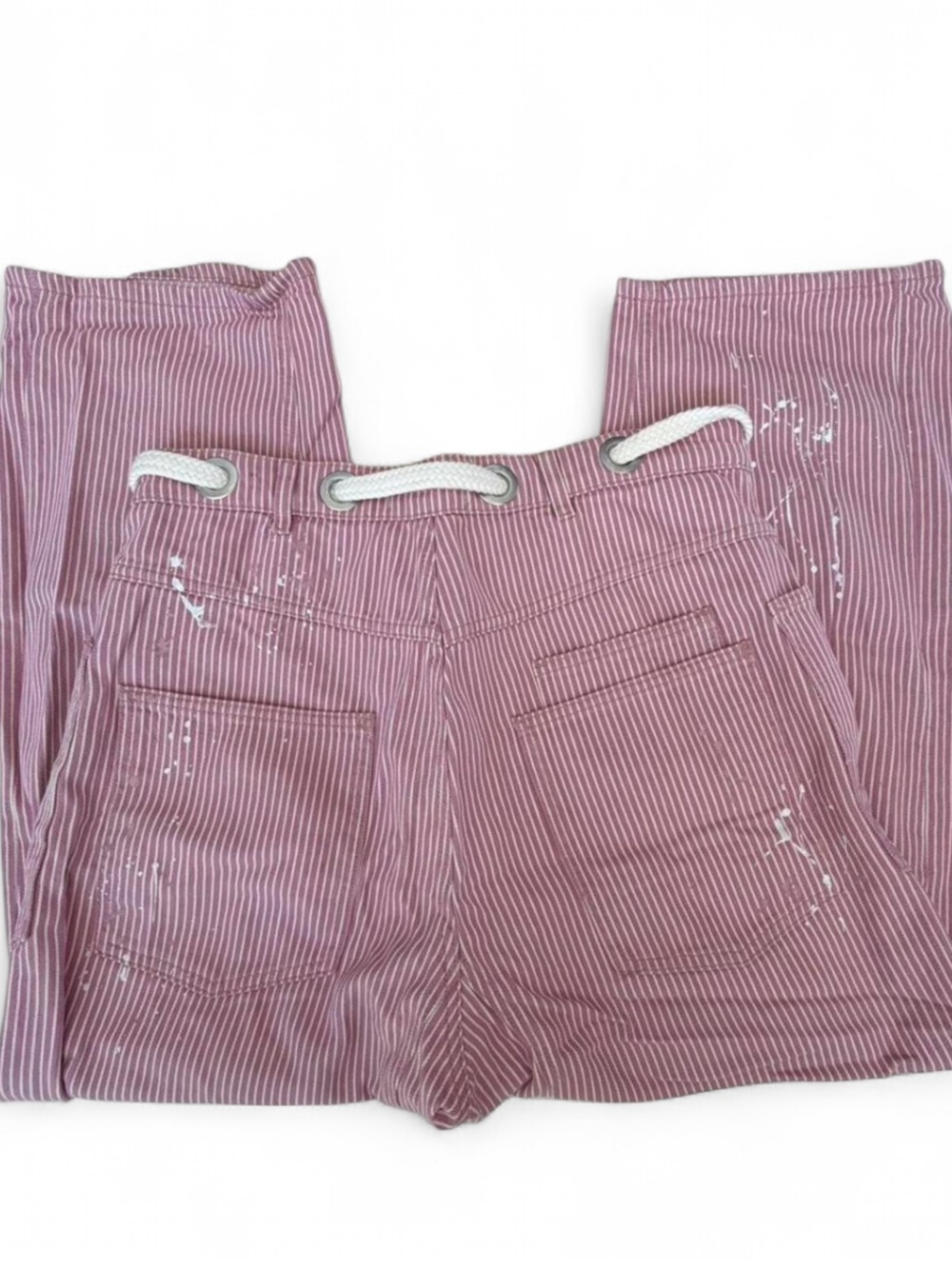 Free People Sold Out Rose Railroad Stripe Moxie Barrel Jeans 31 - Picture 4 of 5